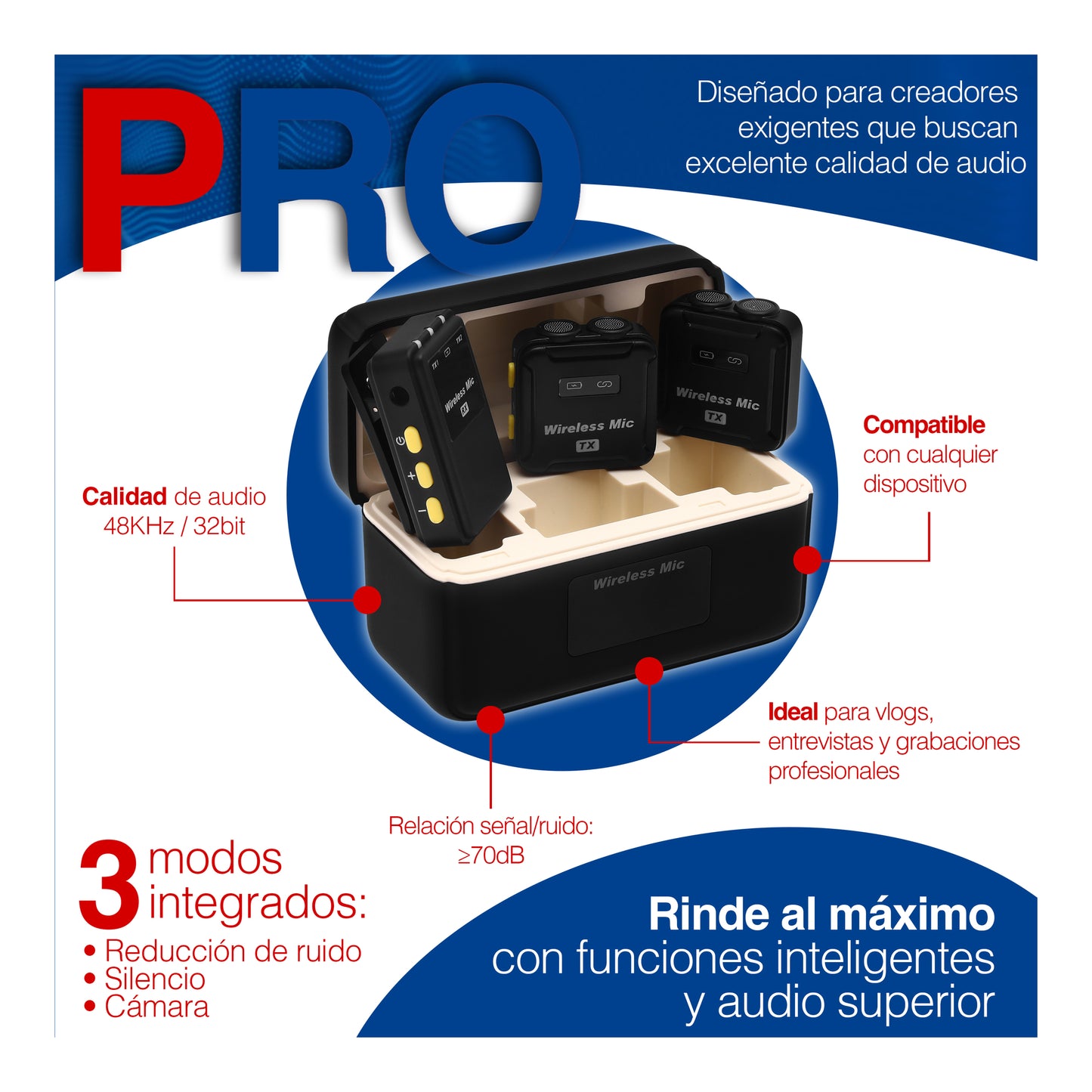 Microfonos Inalambricos Profesionales Modelo PRO - Tradeconnect PRO