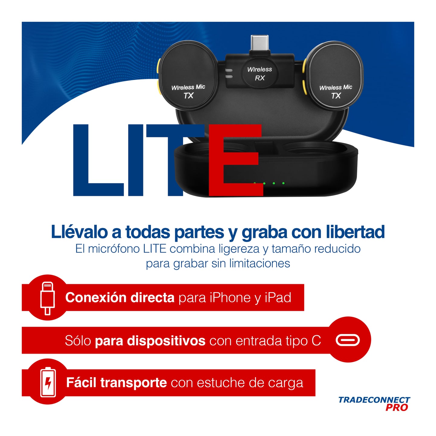 Microfonos Inalambricos Profesionales Modelo LITE - Tradeconnect PRO